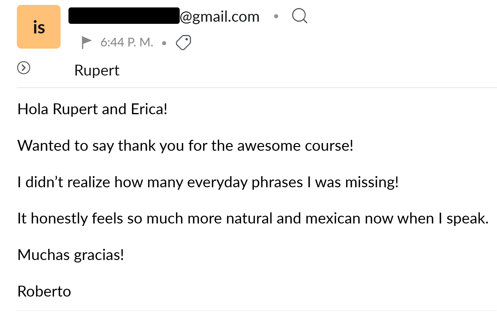 Email feedback