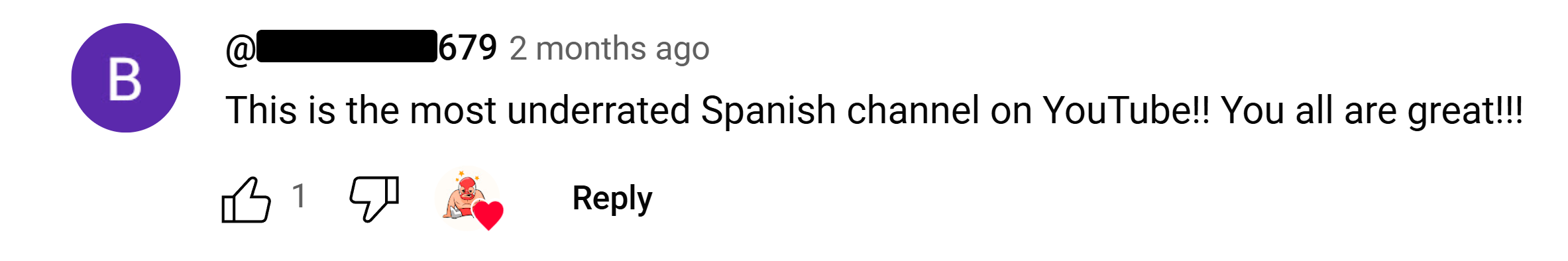 YouTube comment