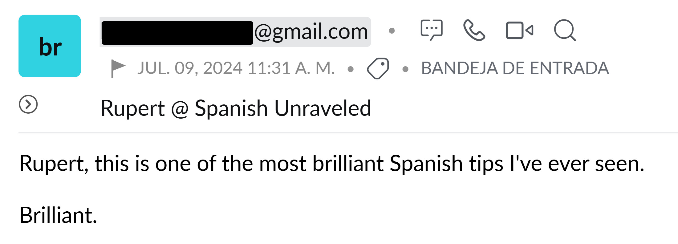 Email feedback
