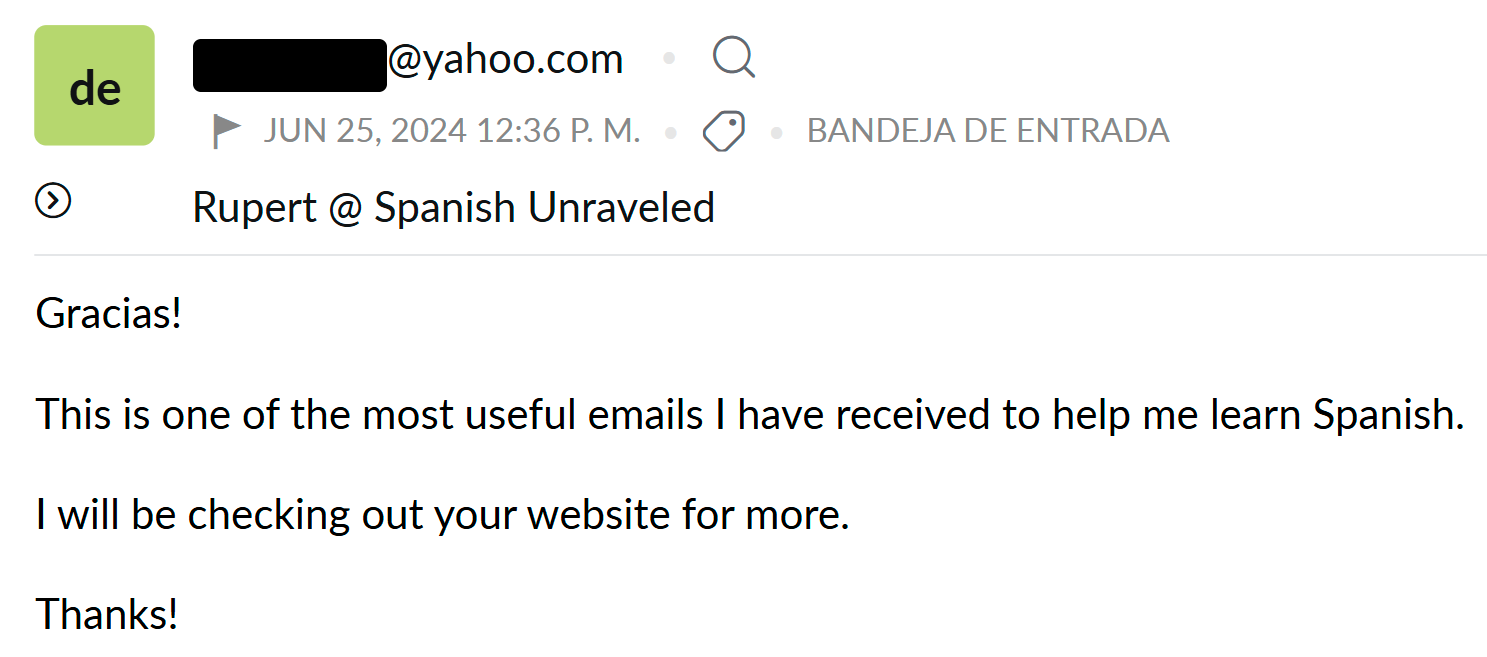 Email feedback